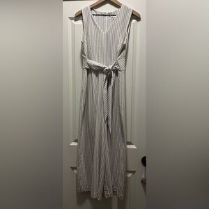 Calvin Klein Cream Striped Jumpsuit